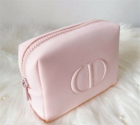 dior cosmetic bag pink|vintage Dior makeup bag.